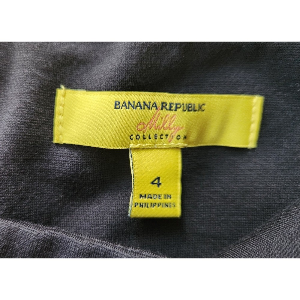 Banana Republic A-Line Dress Size 4 Navy Milly Collection Mini Sleeveless Career - Picture 13 of 16